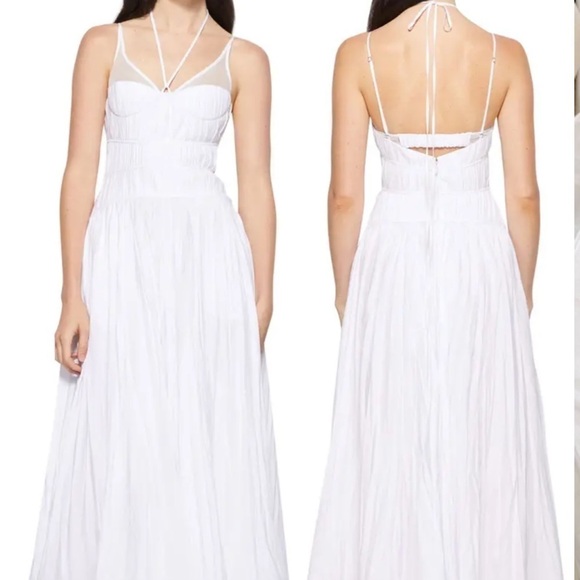 Jonathan Simkhai Indy Plisse Maxi Dress US 4 - Picture 2 of 7